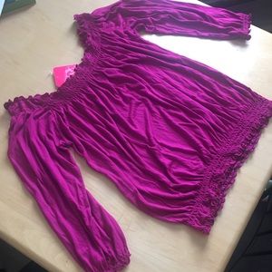 Woman’s off the shoulders beautiful purple top!!!!!